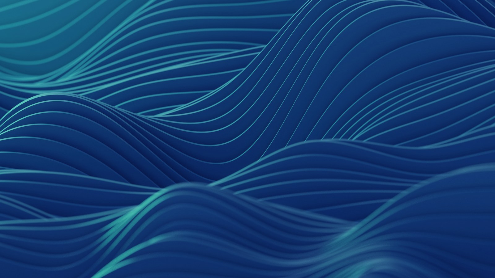 Fractional Chief AI Officer cover, flowing blue waveforms in layered motion, Axial Search